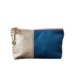 Etui Leder Necessaire gold petrol