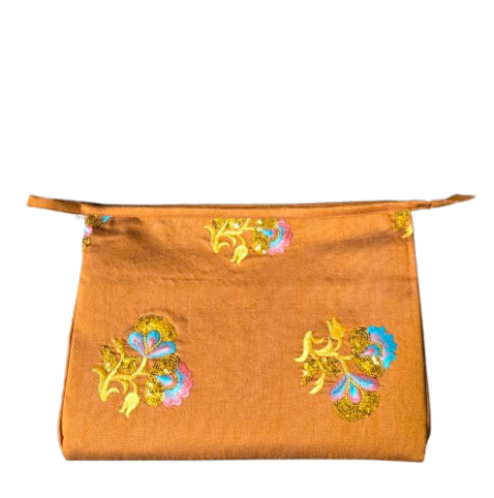 Necessaire, Kulturbeutel, Reisetasche, Pailettentasche, Goldtasche