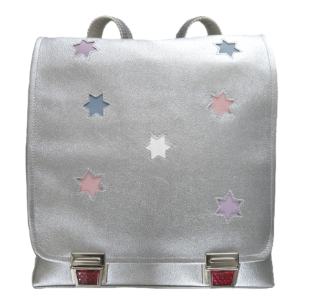 Schulthek Thek Rucksack silber Sterne Schule